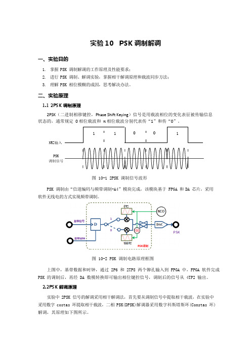 实验10、PSK调制解调