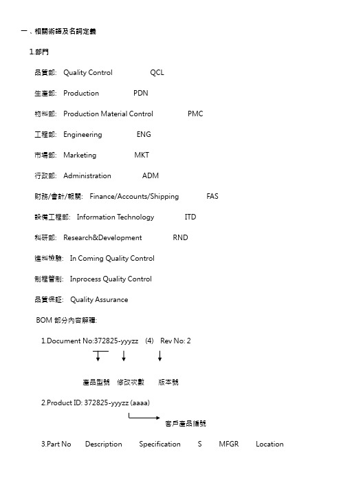 相关术语及名词定义(精)