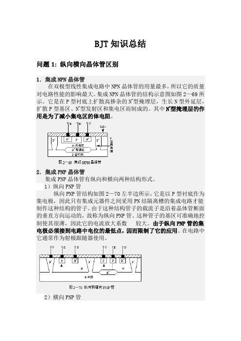 问题总结-BJT