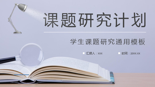 团队项目课题研讨分析研究项目计划报告学术探讨演讲汇报通用PPT模板