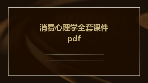 消费心理学全套课件pdf