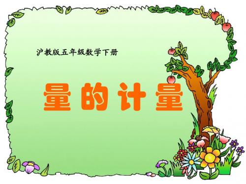 沪教版数学五年级下册《量的计量》课件2013
