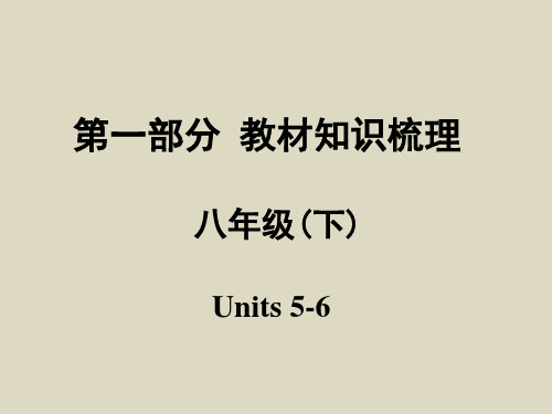 2016安徽面对面英语人教一轮复习课件八年级(下)Units5-6