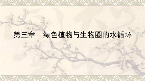 2018中考生物总复习七上第三单元第三章绿色植物与生物圈的水循环教材梳理课件