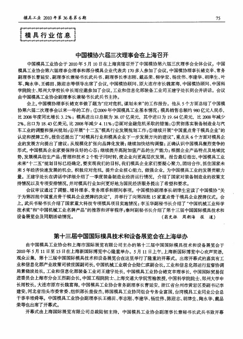 中国模协六届三次理事会在上海召开