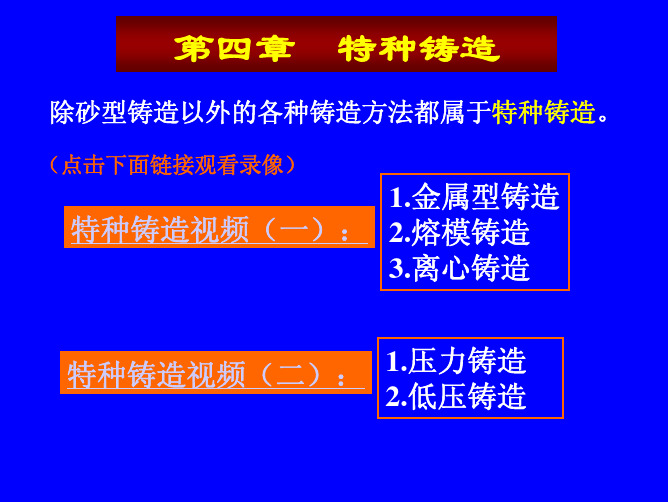 特种铸造