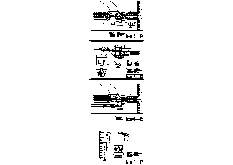 【杭州】某地灌区抽水电灌站全套施工设计cad图（含电机直联外形安装图）
