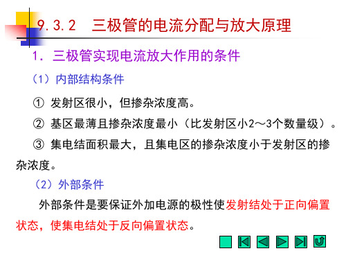 三极管的电流分配与放大原理