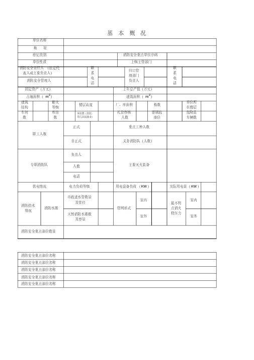 星级酒店消防管理常用表格(全套)(DOC32页)