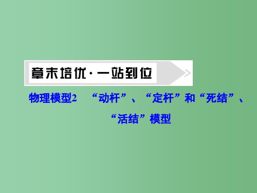 高考物理大一轮复习 物理模型2“动杆”、“定杆”和“死结”、“活结”模型课件