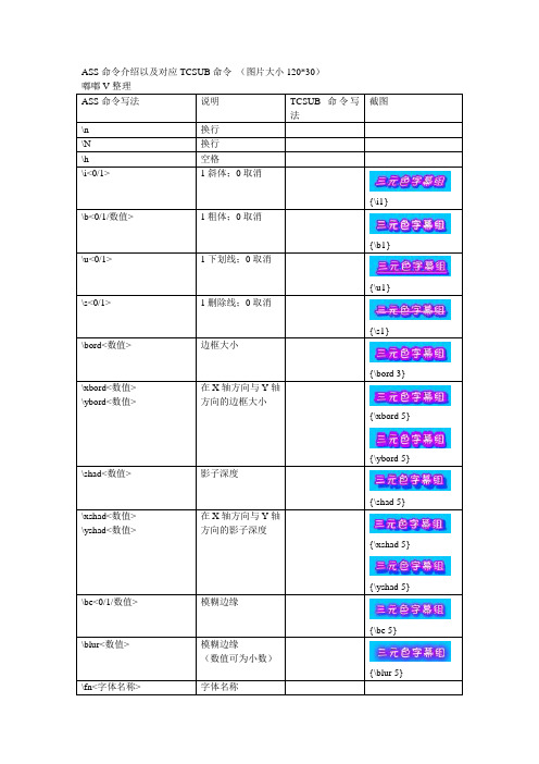 ASS命令介绍