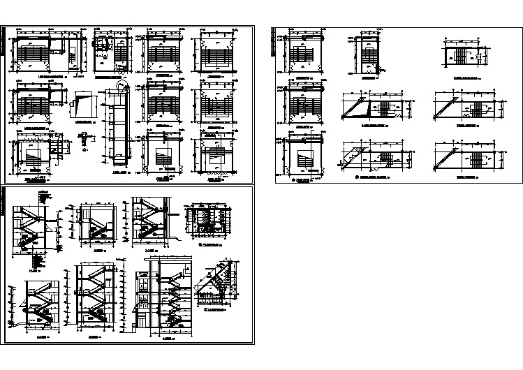 详细楼梯全套建筑cad施工图