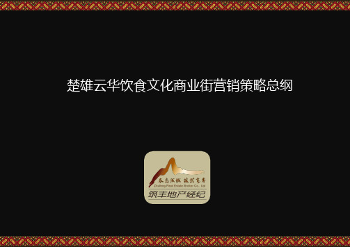 饮食文化商业街营销策略总纲(PPT 44页)