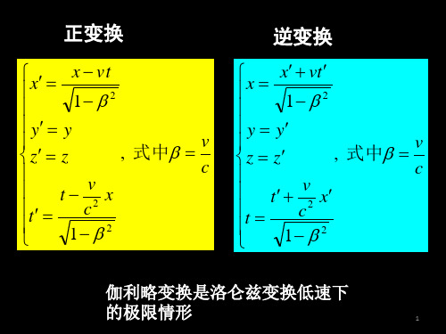 狭义相对论第二讲