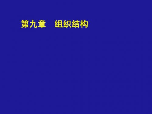 第九章 组织结构