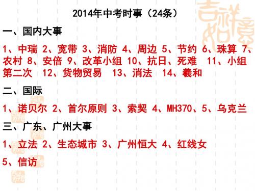 2014时事