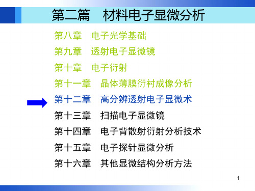 第十二章高分辨透射电子显微术ppt课件