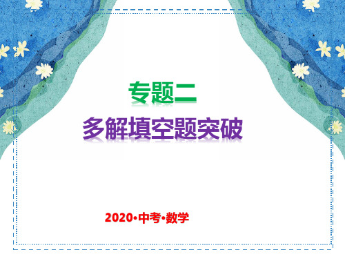 2020中考数学题型大归纳,多解填空题突破专项训练试题及答案