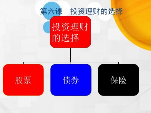 人教版高中政治必修一+6.2股票、债券和保险