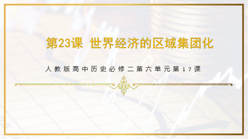 人教版必修二第八单元第23课世界经济的区域集团化