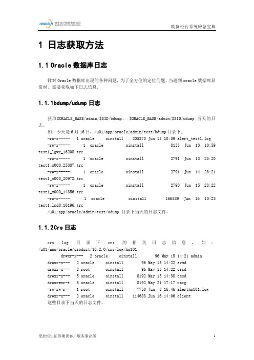 oracle获取日志