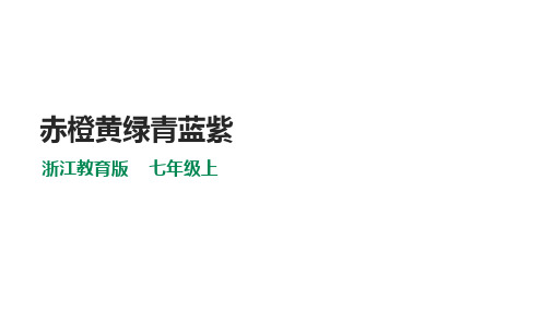 七年级心理健康第八课 第九课赤橙黄绿青蓝紫  课件