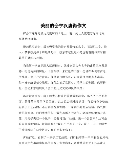 美丽的会宁汉唐街作文