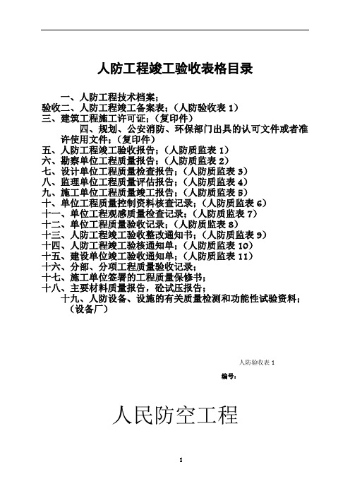 全套人防工程竣工验收资料-2