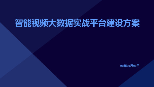 智能视频大数据实战平台建设方案