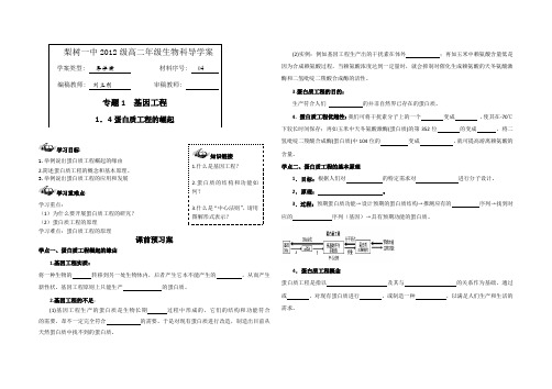 1.4《蛋白质工程的崛起》导学案