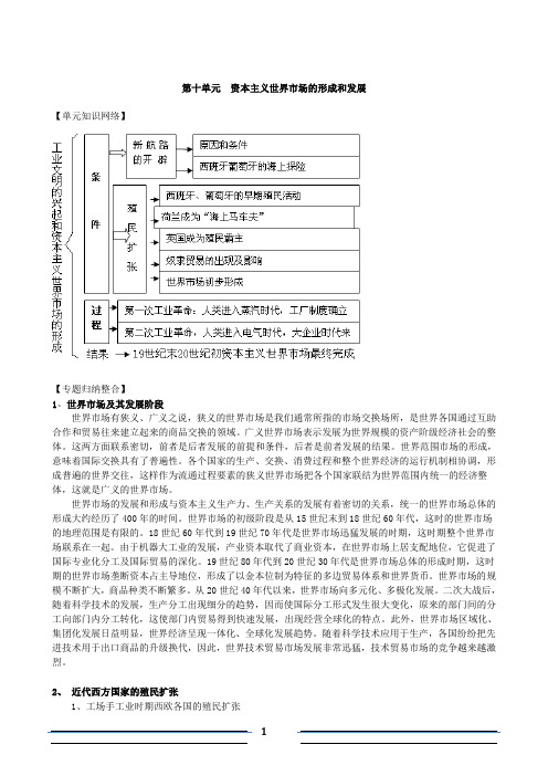 高中历史必修2世界是市场的形成