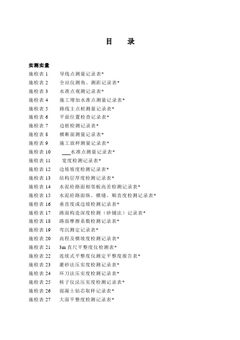 第三册工程施工现场检查检测记录表