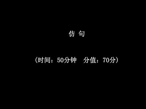 2012年中考语文复习06 仿句