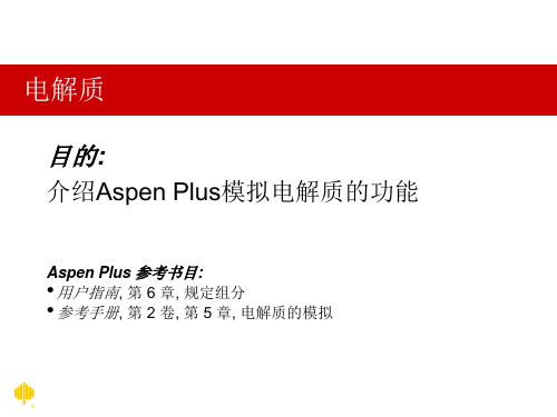 ASPEN高级培训-电解质中文