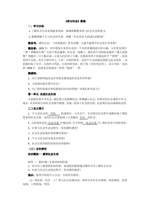 道德与法治八年级上册《走进社会生活 第一课 丰富的社会生活 我与社会》_20