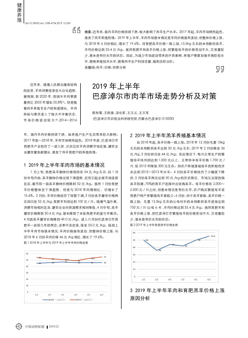 2019年上半年巴彦淖尔市肉羊市场走势分析及对策