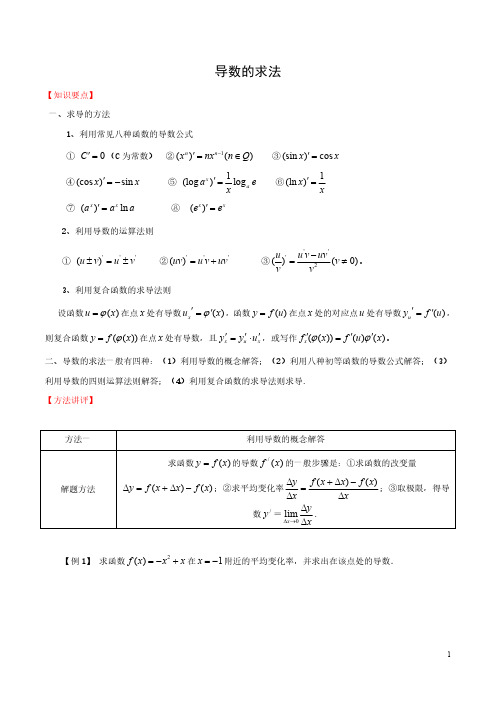 导数的求法