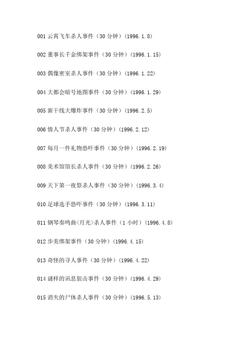 名侦探柯南TV,剧场版,sp播放时间