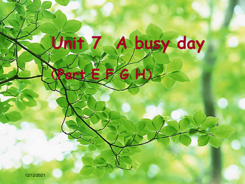 五年级英语下册 unit7 a busy day课件