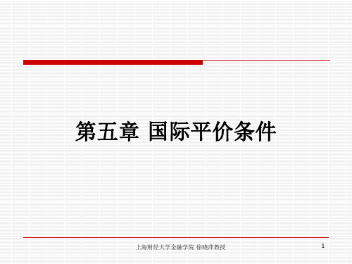 《国际金融》教学课件：第五章 国际平价条件