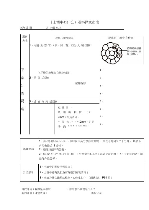教科版《土壤中有什么》优秀公开课教案1