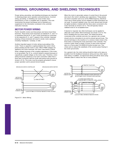 WIRING, GROUNDING, AND SHIELDING TECHNIQUES
