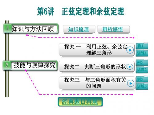 【恒心】高考数学(理科)一轮复习突破课件003006-正弦定理和余弦定理