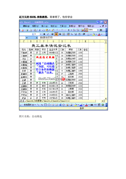 近万元的EXCEL表格教程,简单明了,包你学会