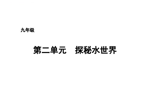 鲁教版化学九年级全册ppt课件第2单元探秘水世界共25张