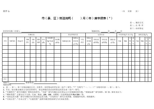 燃油消耗申报表