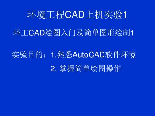 环境工程CAD上机实验1新