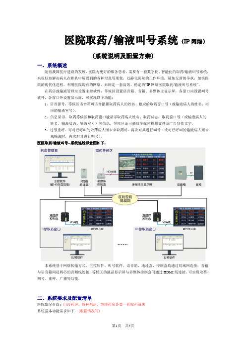 医院取药输液叫号系统