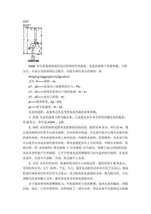 扬程的计算方法