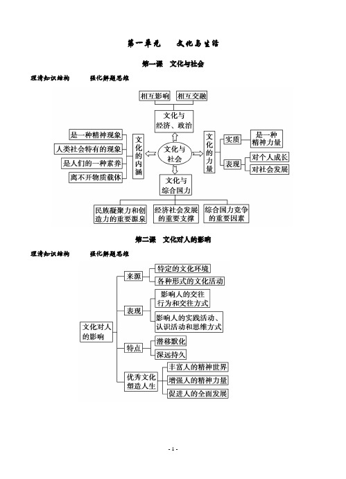 政治文化生活思维导图复习